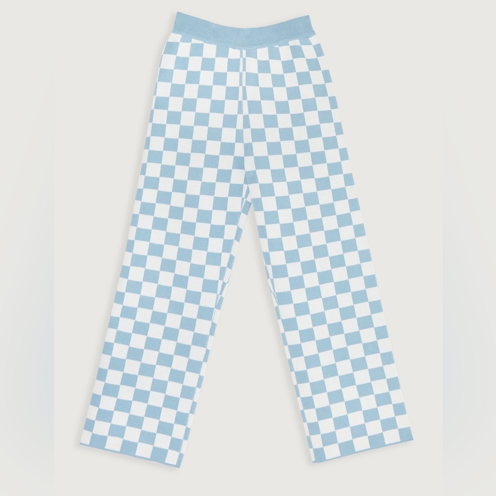 OAK + FORT Checkered Knit Pant - LIKE NEW
